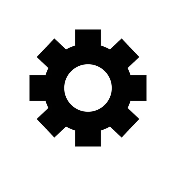 Ozubené kolo ikona, silueta styl — Stockový vektor