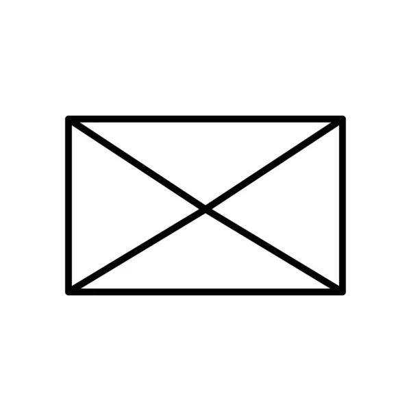 Obrázek ikony obálky, styl čáry — Stockový vektor
