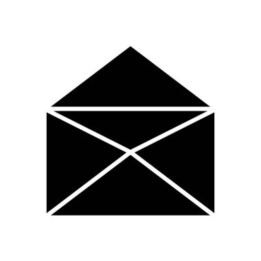 Zarf simgesi resmi aç, siluet biçimi