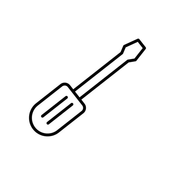 Ícone de ferramenta de chave de fenda, estilo de linha —  Vetores de Stock