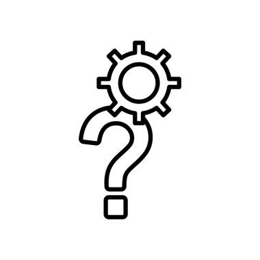 soru işareti ve vites kutusu simgesi, satır biçimi