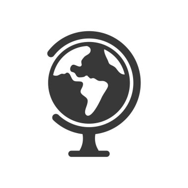 Coğrafya aracı simgesi, siluet biçimi