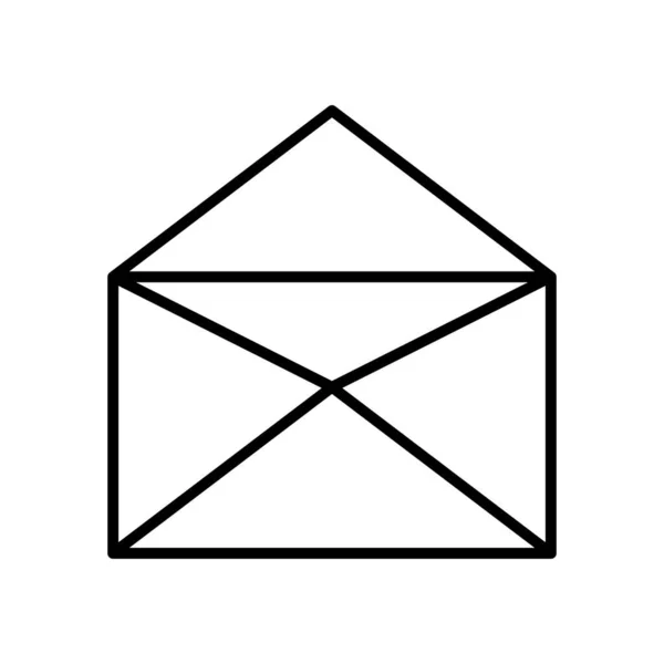 Открыть изображение значка конверта, стиль линии — стоковый вектор