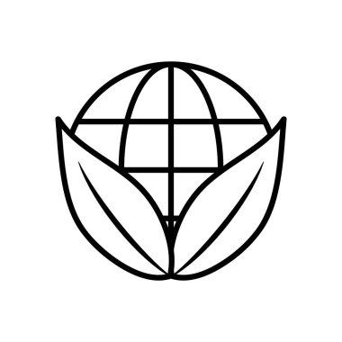 Yaprak simgesi, çizgi biçimi olan küresel küre