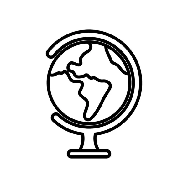 Icona dello strumento di geografia, stile linea — Vettoriale Stock