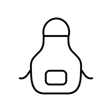 Mutfak önlüğü simgesi, satır biçimi