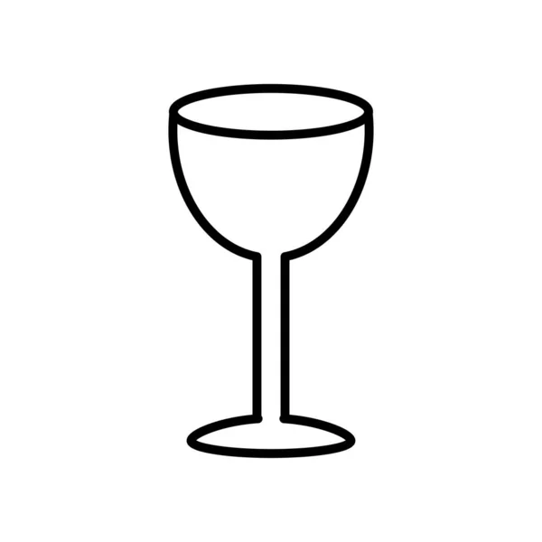 Champagne glas icoon, lijn stijl — Stockvector