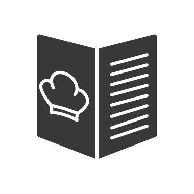 restoran menü simgesi, siluet biçimi