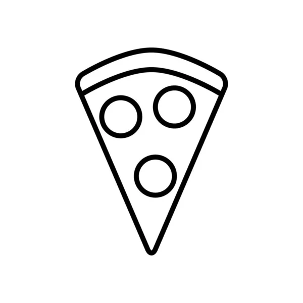 Icono de rebanada de pizza, estilo de línea — Vector de stock