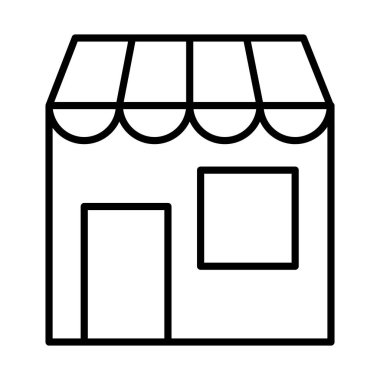 house store simgesi, satır biçimi