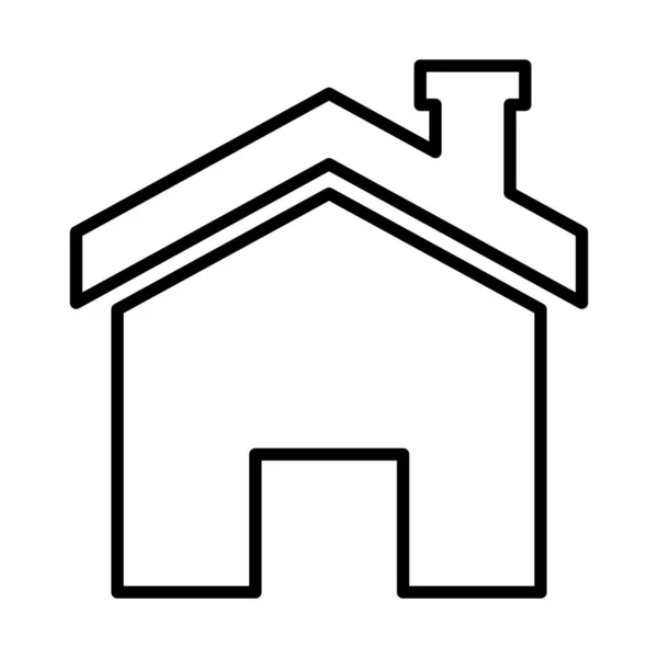Ikona tvaru domu, styl čáry — Stockový vektor