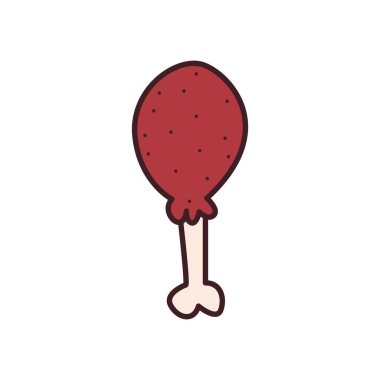 Tavuk hattı ve biçim simgesi vektör tasarımı