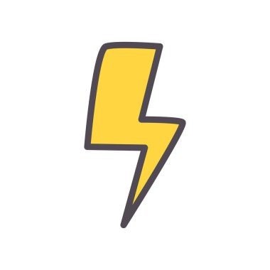 gök gürültüsü çizgisi ve biçim ikonu vektör tasarımı