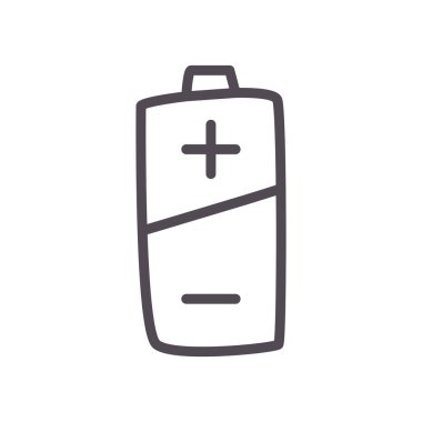 Yarım pil çizgisi biçim vektör tasarımı