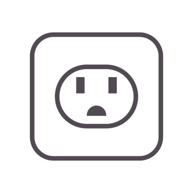 Güç çıkışı satırı biçim vektör tasarımı