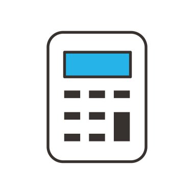 hesap makinesi aracı satırı ve biçim ikonu vektör tasarımını doldur