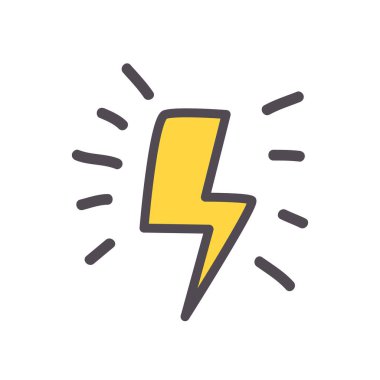 gök gürültüsü çizgisi ve biçim ikonu vektör tasarımı