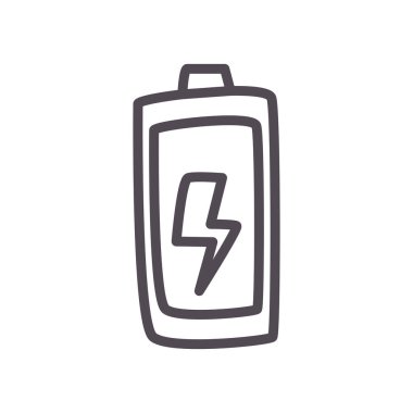 Şimşek çizgisi biçim vektör tasarımlı tam pil