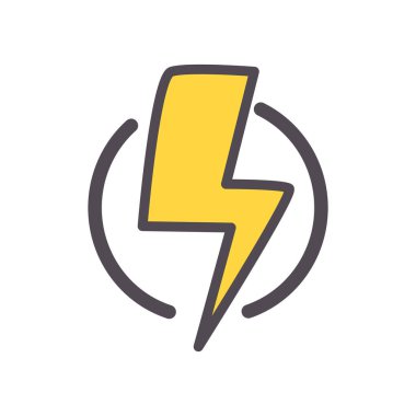 gök gürültüsü çizgisi ve biçim ikonu vektör tasarımı