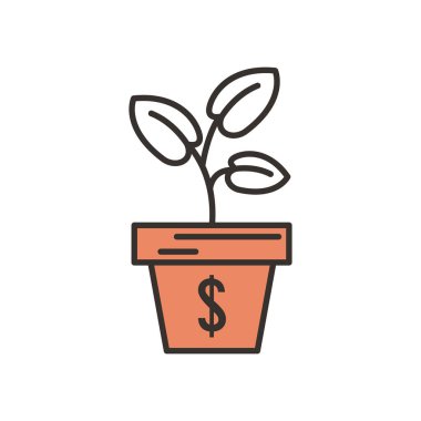 Fabrika hattında euro ve biçim ikonu vektör tasarımını doldur