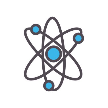 Atom satırı ve biçim ikonu vektör tasarımı