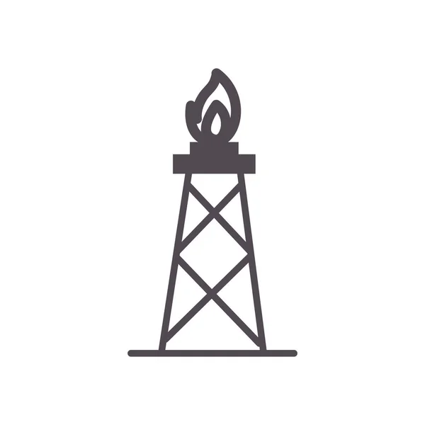 Llama torre línea estilo icono vector diseño — Archivo Imágenes Vectoriales