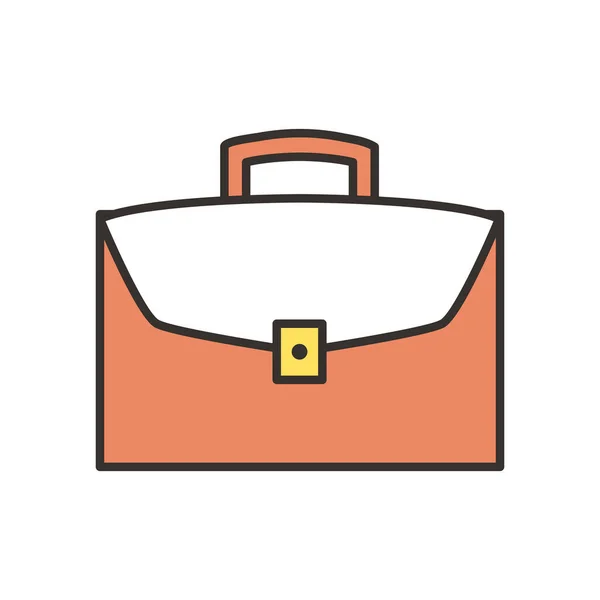 Línea de bolsa de la maleta y el estilo de relleno icono de diseño vectorial — Vector de stock