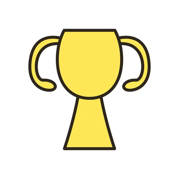 Línea de trofeos y relleno icono de estilo diseño de vectores — Vector de stock