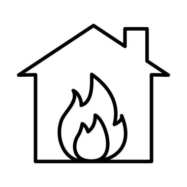 Alev simgesi olan ev, satır biçimi