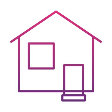 kapı ve pencereli ev, gradyan biçimi