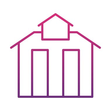 modern ev şekli simgesi, gradyan biçimi