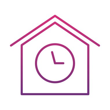 Saat simgesine sahip ev, gradyan biçimi