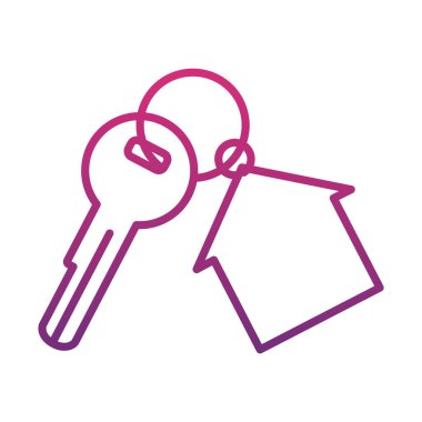 ev şeklindeki anahtarlık simgesi, gradyan biçimi