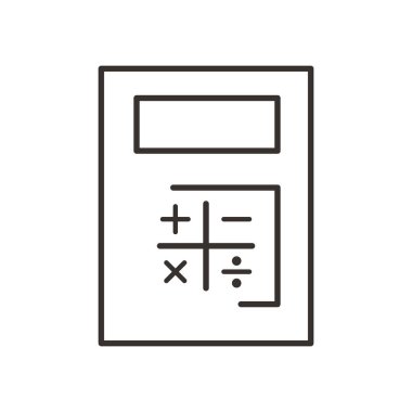 hesap makinesi aracı satır biçimi vektör tasarımı