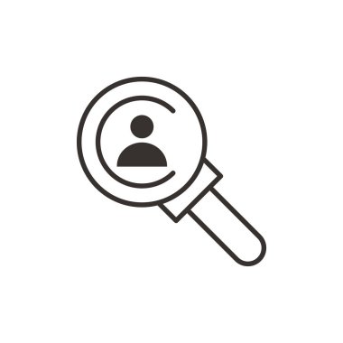 avatar lupe çizgi biçim vektör tasarımı içinde