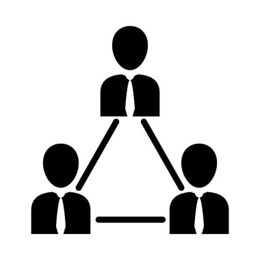 İş adamlarının eşkenar üçgeni, siluet tarzı