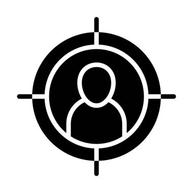 Müşteri hedef simgesi, siluet biçimi