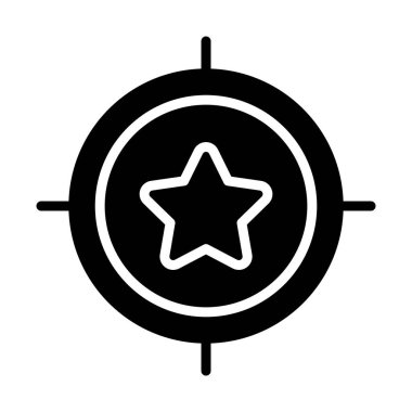 yıldız simgesine sahip hedef, siluet biçimi