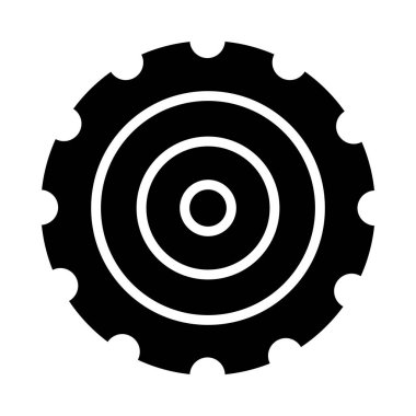dişli tekerlek simgesi, siluet biçimi