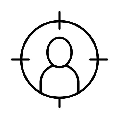 kişi hedef simgesi, satır biçimi