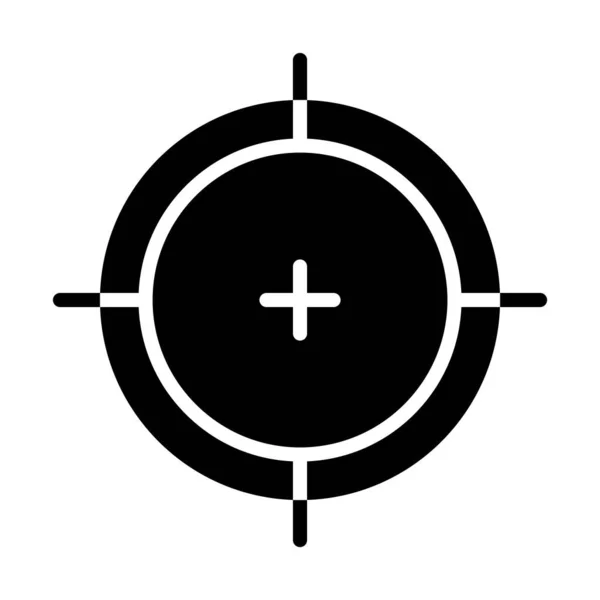 Crosshair ikon bild, silhuett stil — Stock vektor