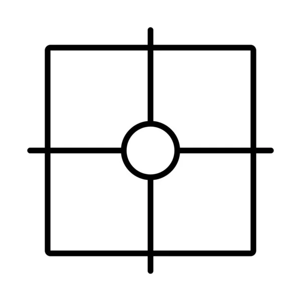 Icona del bersaglio quadrato, stile linea — Vettoriale Stock