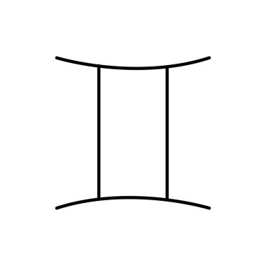 Astroloji konsepti, ikiz sembol, çizgi biçimi