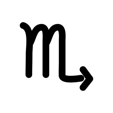 Astroloji konsepti, akrep işareti, akrep sembolü, siluet tarzı.