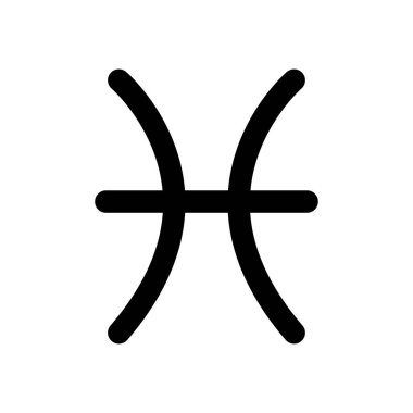 Astroloji konsepti, Balık sembolü simgesi, siluet tarzı