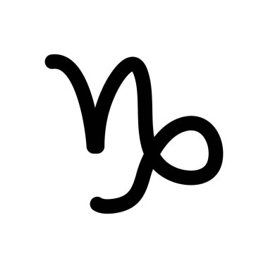 Astroloji konsepti, oğlak burcu sembolü, siluet tarzı