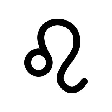 Astroloji konsepti, aslan sembolü simgesi, siluet tarzı