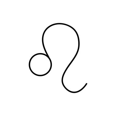 Astroloji konsepti, aslan sembolü simgesi, satır biçimi