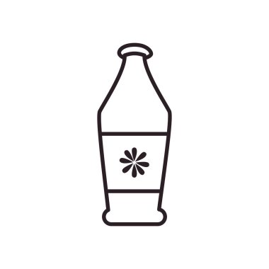 Sos şişesi çizgisi biçim vektör tasarımı