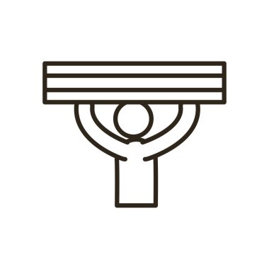 Avatar basketbol çizgisi biçim vektör tasarımının zaman çizelgesini tutuyor